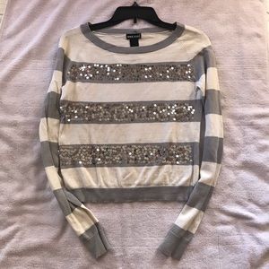 Grey/white sparkly sweater